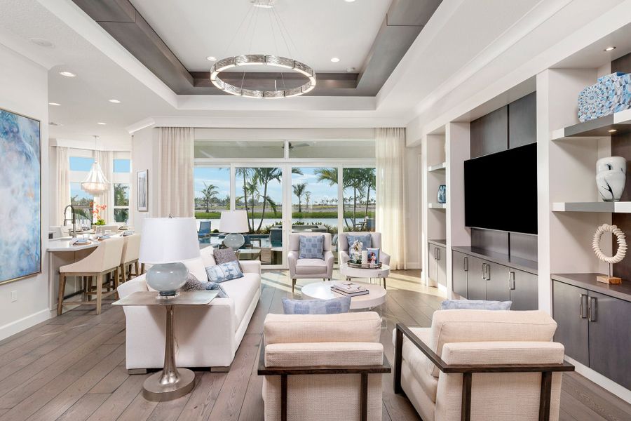 Representative furnished interior of a home built from the Carlyle by GL Homes in Valencia Grand (55+), Boynton Beach (Image 5).