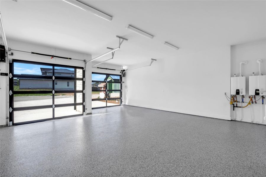 Garage with baseboards