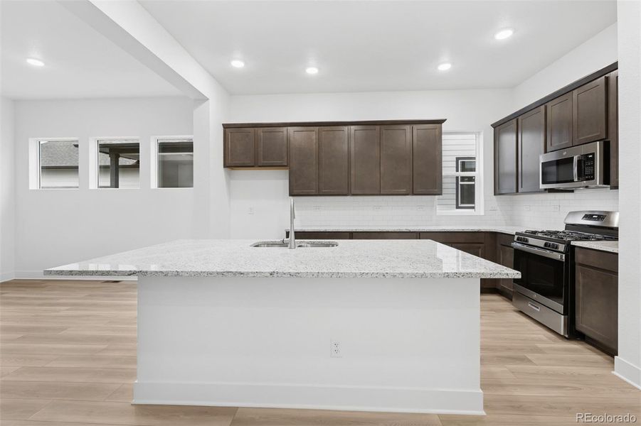 Furnished interior view inside a new home in Painted Prairie Cottage, Aurora (Image 17). Furnished interior view inside a new home in Painted Prairie Cottage, Aurora (Image 17).