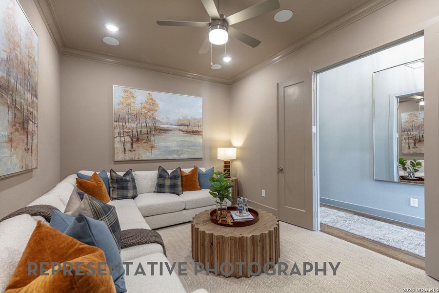 Furnished interior view inside a new home in Briggs Ranch, San Antonio (Image 5).