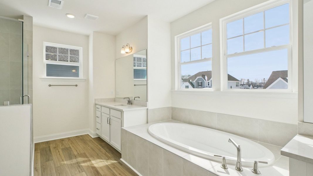 Representative furnished interior of a home built from the Stonehaven by DRB Homes in Blake Pond, Lillington (Image 47).