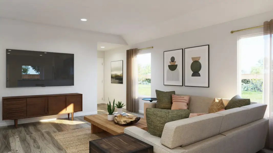 Representative furnished interior of a home built from the The Marigold by Legend Homes in Mackenzie Creek, Conroe (Image 5).