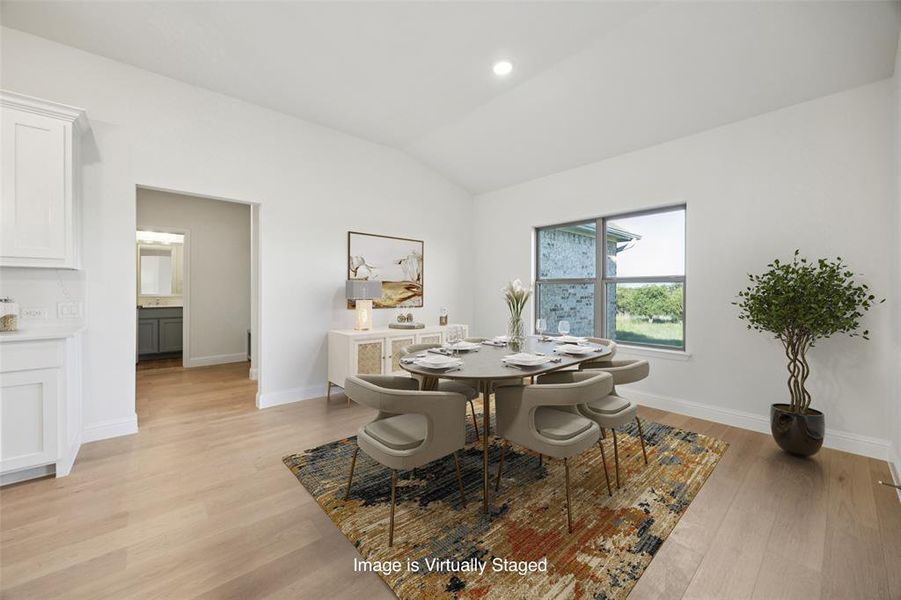 Furnished interior view inside a new home in The Reserve At Brock, Weatherford (Image 15).