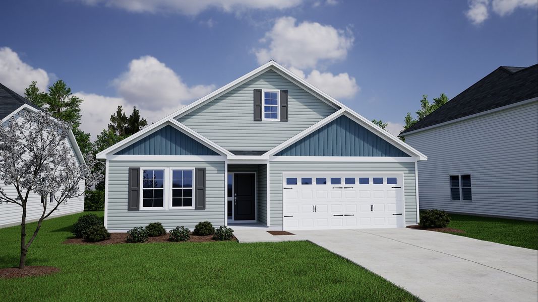 Representative exterior photo of a completed home built from the Gwinnett - Genesis Value Collection by Mungo Homes in Killians Crossing, Blythewood, SC (Image 21).