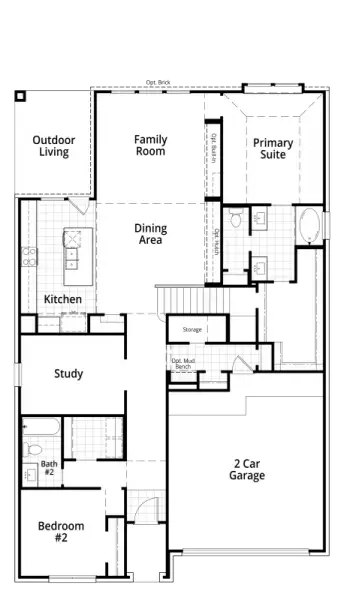 2D floor plan layout of this home in Easton Park, Austin, TX (Image 4). 2D floor plan layout of this home in Easton Park, Austin, TX (Image 4).