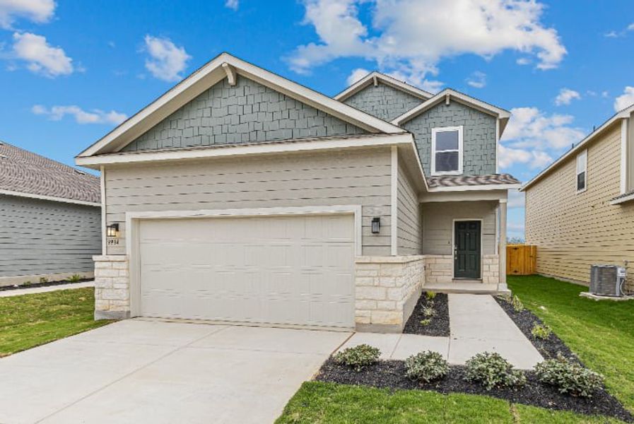 Representative exterior photo of a completed home built from the Eleanor - 2396 by Century Communities in Summerlin, San Antonio, TX (Image 17).