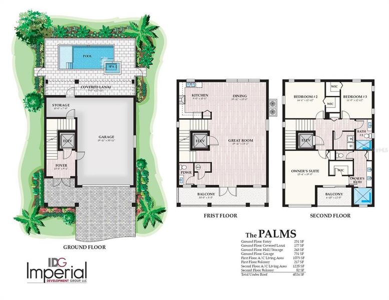 2D floor plan layout of this home in , Punta Gorda, FL (Image 3).