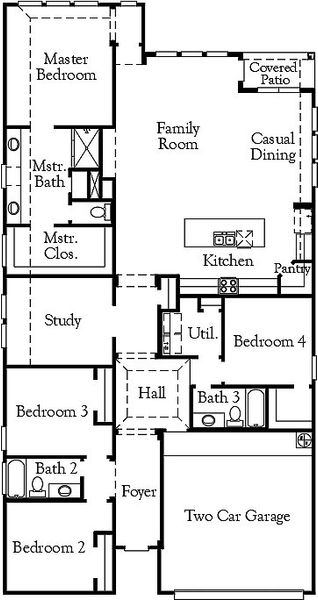 2D floor plan layout for the Somerset by Coventry Homes in Rhine Valley, Schertz, TX (Image 3). 2D floor plan layout for the Somerset by Coventry Homes in Rhine Valley, Schertz, TX (Image 3).