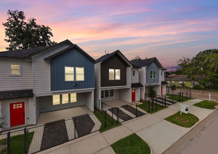 Front exterior of a new home in , Houston, TX, highlighting curb appeal (Image 25). Front exterior of a new home in , Houston, TX, highlighting curb appeal (Image 25).
