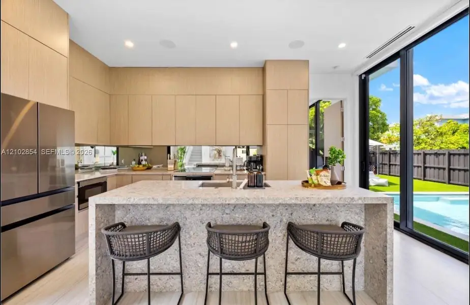 Furnished interior view inside a new home in , Miami (Image 18).