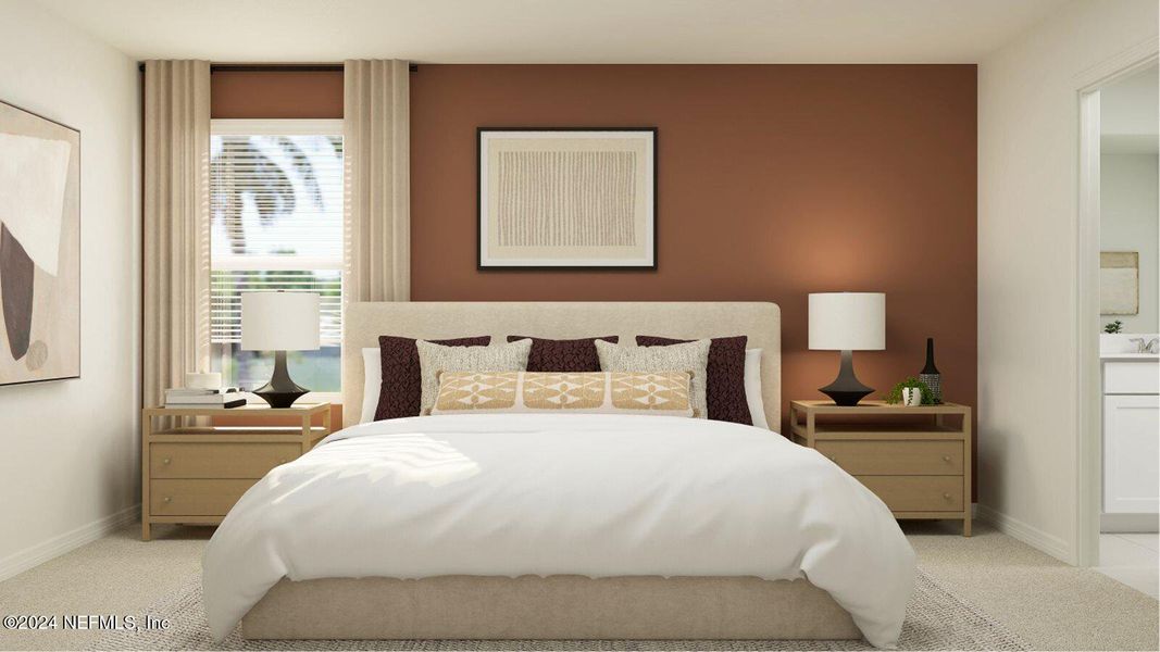 Furnished interior view inside a new home in Saddle Oaks, Jacksonville (Image 9).