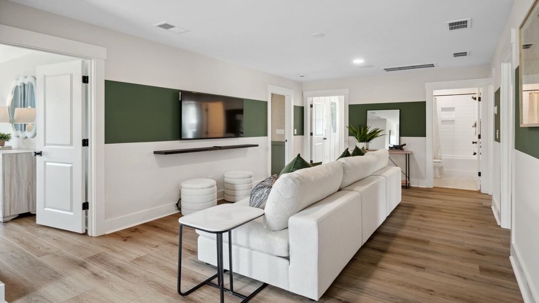 Furnished interior view inside a new home in Creekside at Andrews, Summerville (Image 29).