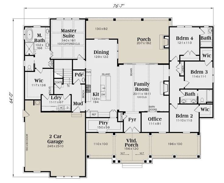 2D floor plan layout for the Liddy by Zeal Home Builders in Sunrise Point, Weatherford, TX (Image 3). 2D floor plan layout for the Liddy by Zeal Home Builders in Sunrise Point, Weatherford, TX (Image 3).