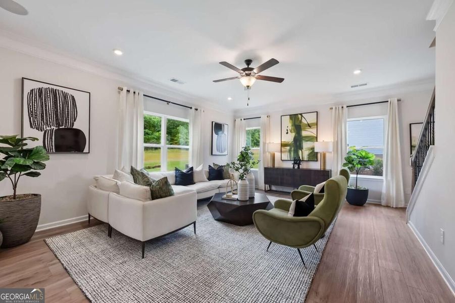 Furnished interior view inside a new home in Cobblestone Crossing Commons, Byron (Image 13).