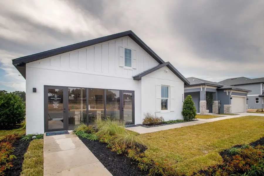 The Palomino’s inviting exterior showcases clean architectural lines, modern detailing, and beautiful curb appeal within the Sabana Reserve community. The Palomino’s inviting exterior showcases clean architectural lines, modern detailing, and beautiful curb appeal within the Sabana Reserve community.
