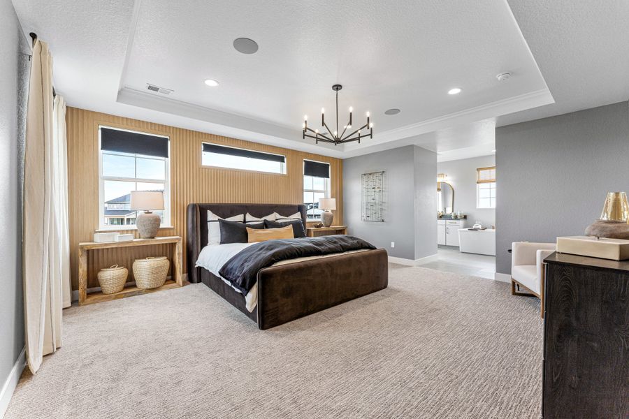 Furnished interior view inside a new home in Macanta, Castle Rock (Image 27).