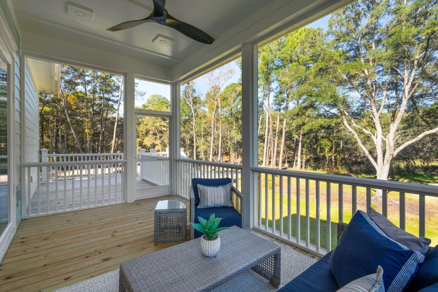 Exterior details and patio area of a home in , Johns Island (Image 38).