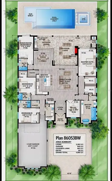 2D floor plan layout of this home in , Palm Coast, FL (Image 4). 2D floor plan layout of this home in , Palm Coast, FL (Image 4).