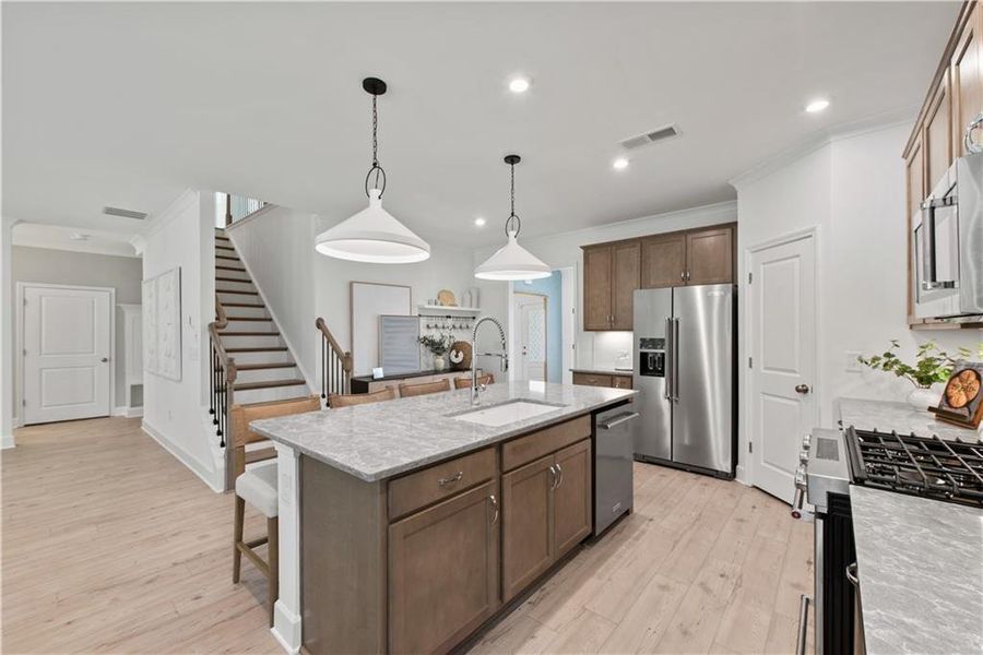 Furnished interior view inside a new home in Briar Creek, Atlanta (Image 5). Furnished interior view inside a new home in Briar Creek, Atlanta (Image 5).