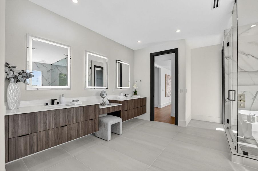 Furnished interior view inside a new home in , Boca Raton (Image 16).