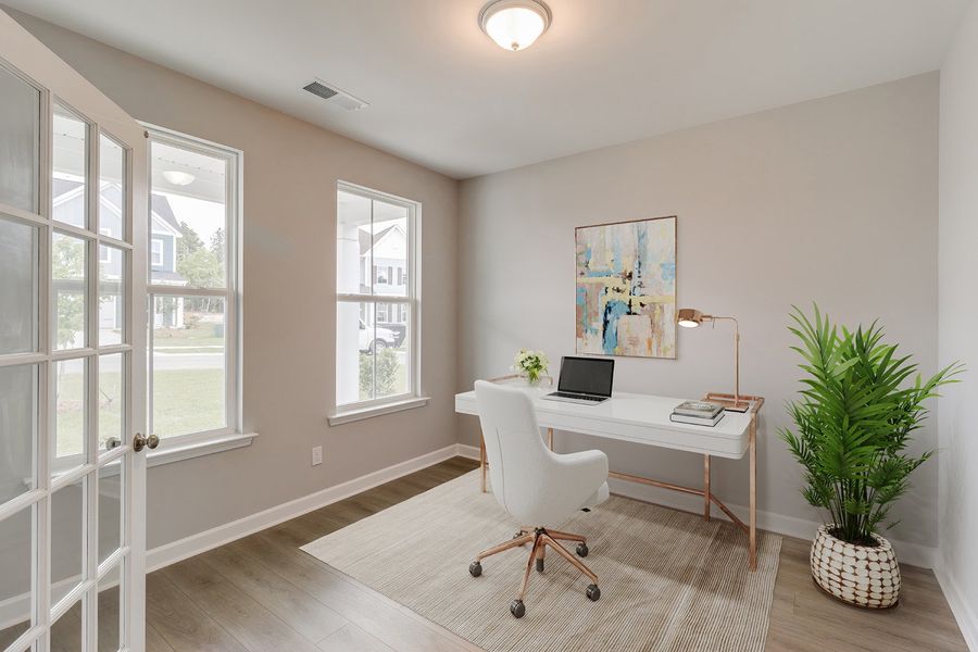 Representative furnished interior of a home built from the Peachtree - Vanguard Collection by Mungo Homes in Hawthorn Ridge, Inman (Image 9).