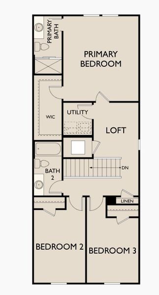 2D floor plan layout for the Ross by Starlight Homes in Pinckney Place, North Charleston, SC (Image 3).