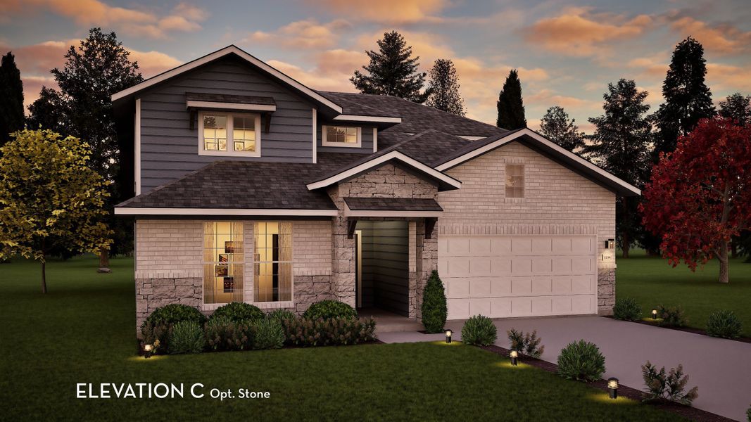 Representative exterior photo of a completed home built from the Yuma by CastleRock Communities in Aden Woods, Fairview, TN (Image 22).