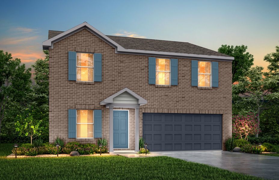 Representative exterior photo of a completed home built from the Harrison by National HomeCorp in Splawn Ranch, Killeen, TX (Image 22).