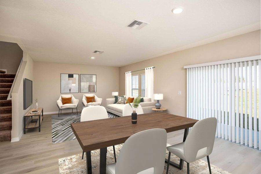 Furnished interior view inside a new home in Lawson Dunes, Haines City (Image 4). Furnished interior view inside a new home in Lawson Dunes, Haines City (Image 4).