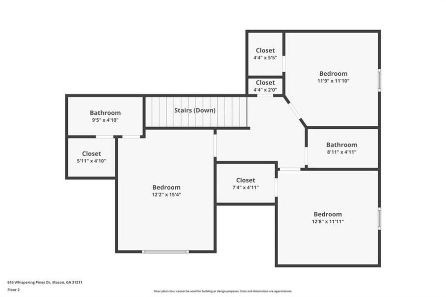 2D floor plan layout of this home in , Macon, GA (Image 5).