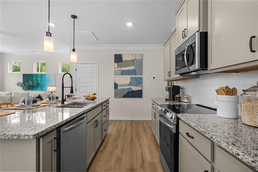 Furnished interior view inside a new home in Sanders Park, Austell (Image 12).