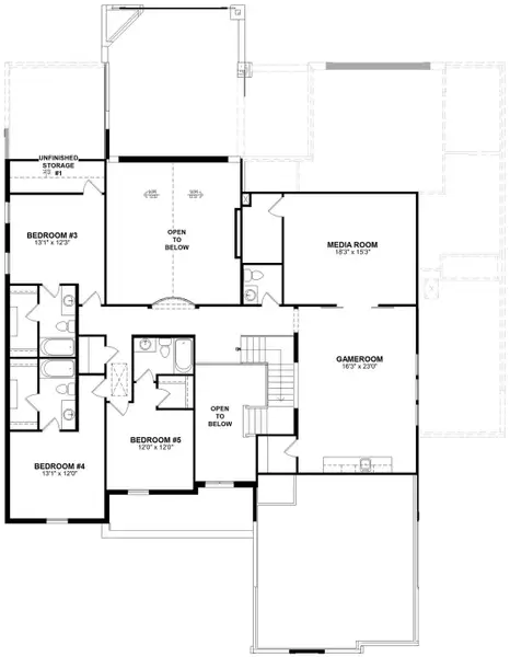 2D floor plan layout of this home in Kings' Chapel, Arrington, TN (Image 6).