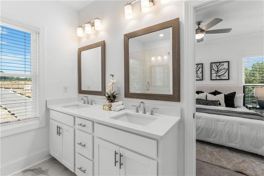 Furnished interior view inside a new home in Waterhaven, Cumming (Image 11).