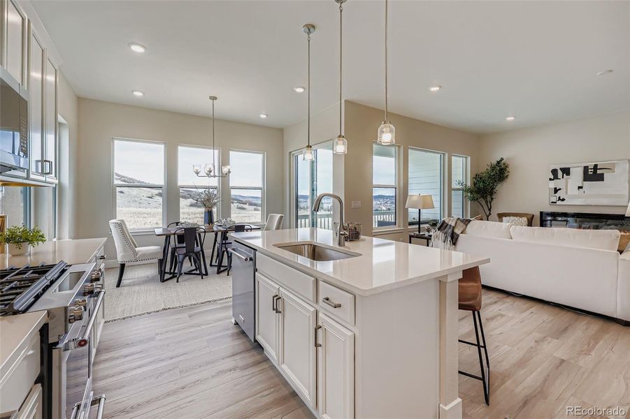 Furnished interior view inside a new home in Hillside at Castle Rock, Castle Rock (Image 7).