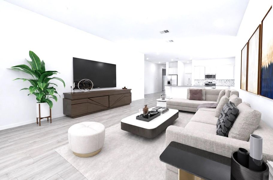 Furnished interior view inside a new home in The Trails, New Caney (Image 9).