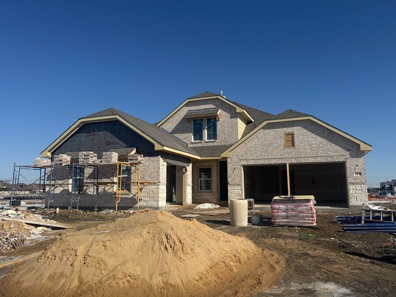 In-progress construction of a new home in Cedar Ridge Estates, Anna, TX (Image 4).