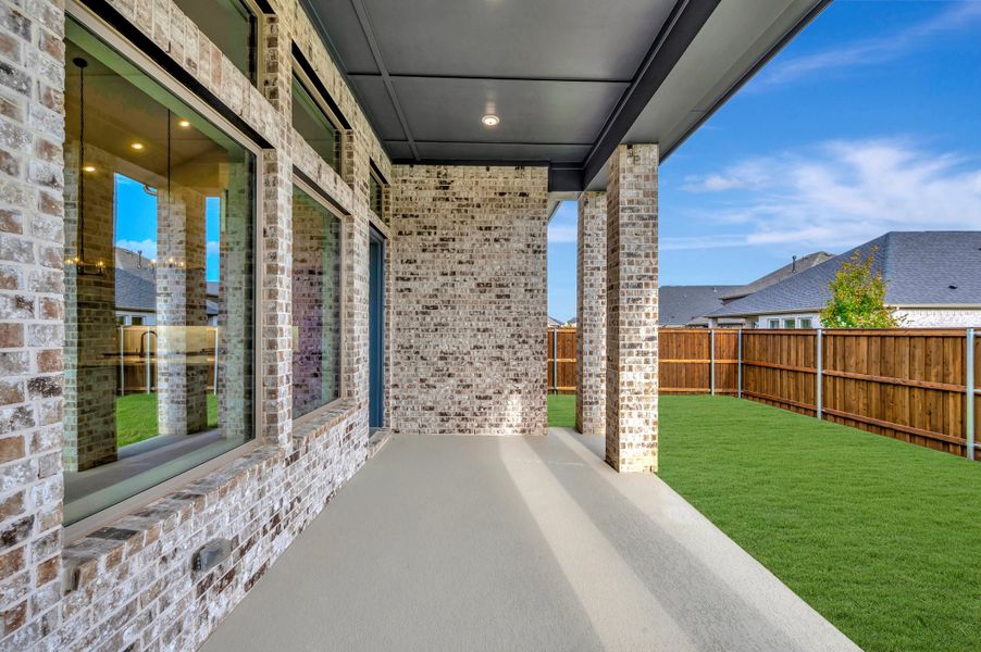 Exterior details and patio area of a home in The Ridge at Northlake, Northlake (Image 4).