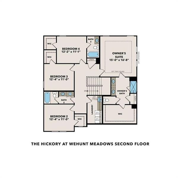 2D floor plan layout of this home in Wehunt Meadows, Hoschton, GA (Image 5).