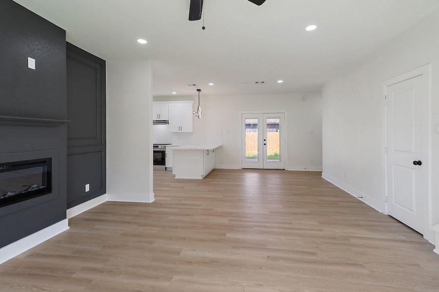 So much space in this living/dining combo that is also open to the kitchen.