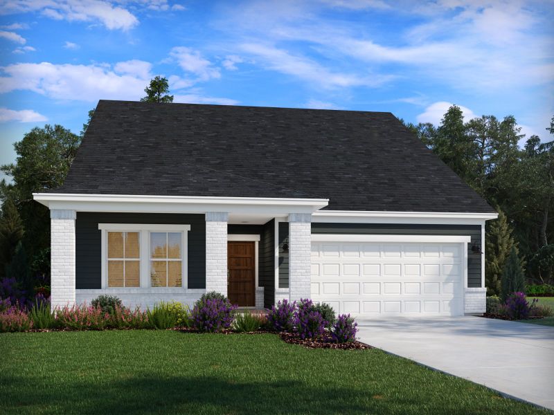 Representative exterior photo of a completed home built from the Carolina by Meritage Homes in Mission Hills, La Vergne, TN (Image 13). Representative exterior photo of a completed home built from the Carolina by Meritage Homes in Mission Hills, La Vergne, TN (Image 13).