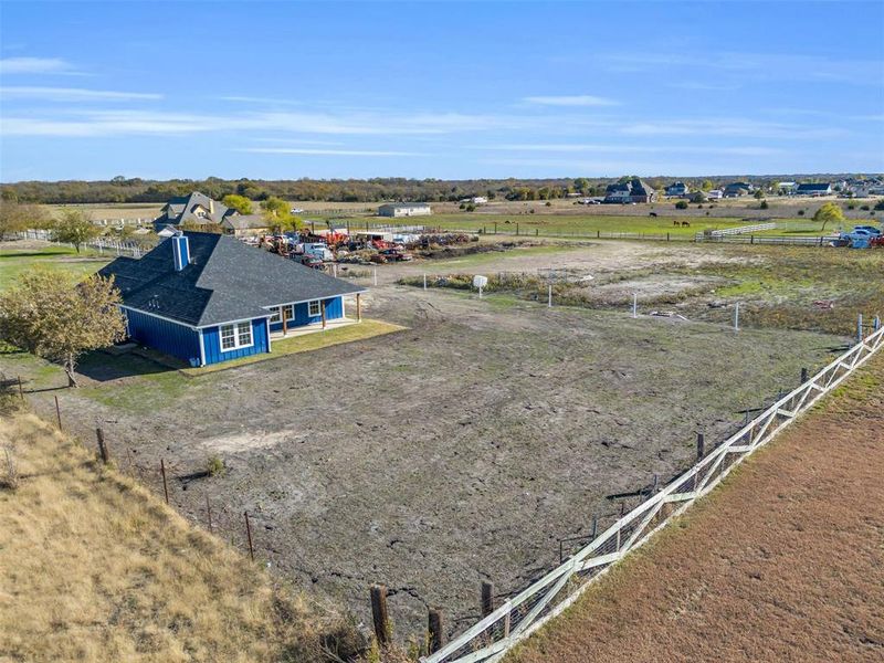 Aerial view of sparsely populated area Aerial view of sparsely populated area