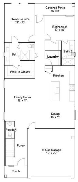 2D floor plan layout of this home in Windrose Green, Angleton, TX (Image 4).