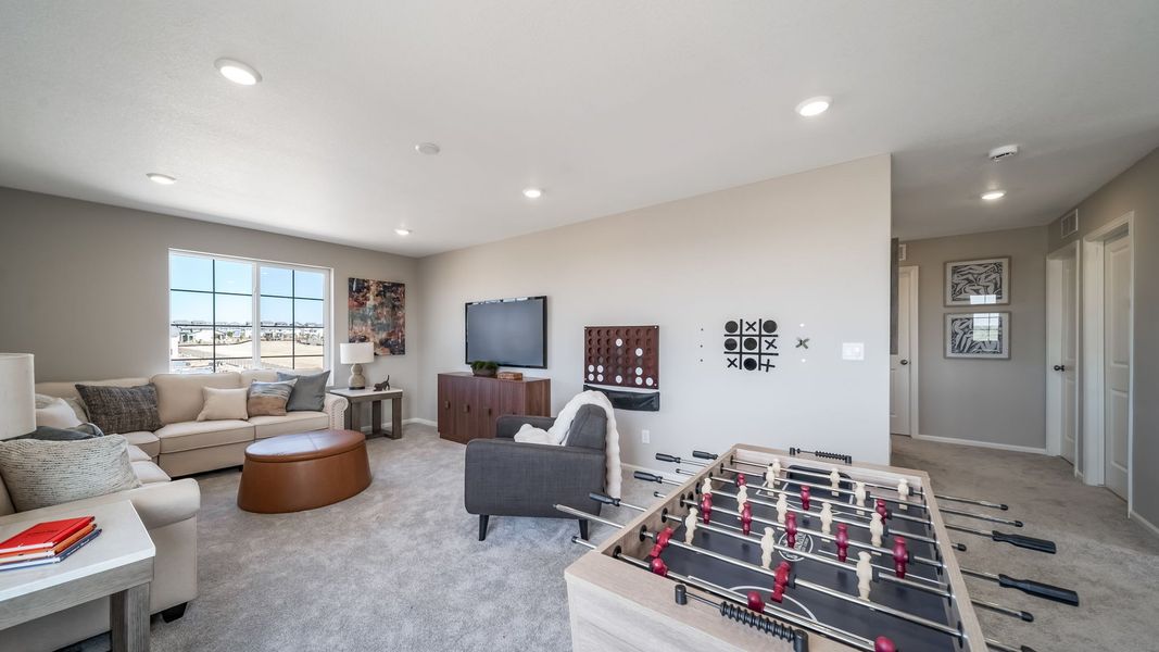 Furnished interior view inside a new home in Banning Lewis Ranch - New Homes Colorado Springs, Colorado Springs (Image 23). Furnished interior view inside a new home in Banning Lewis Ranch - New Homes Colorado Springs, Colorado Springs (Image 23).