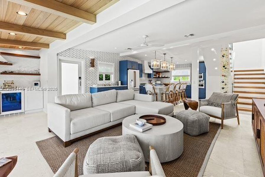 Furnished interior view inside a new home in , Islamorada, Village of Islands (Image 17).