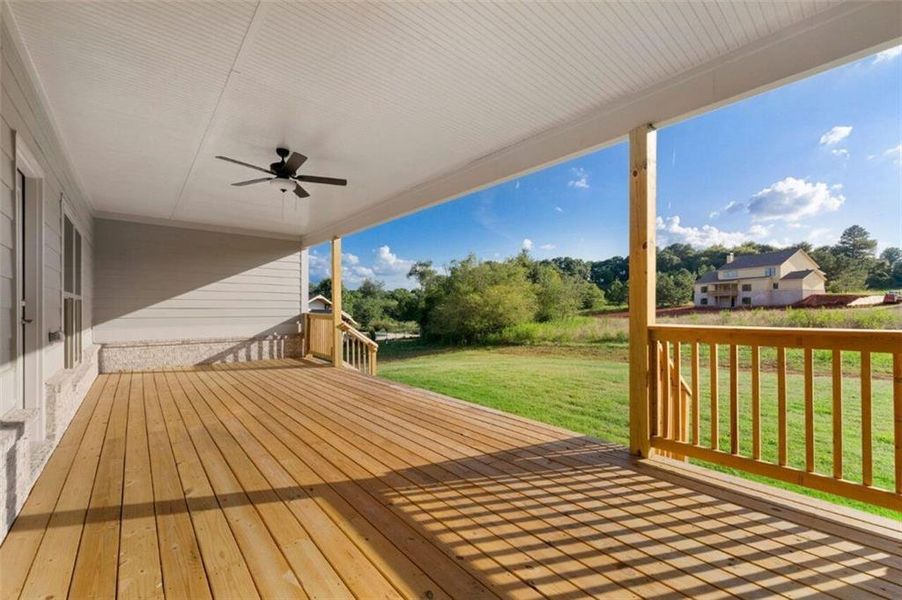 Exterior details and patio area of a home in SteepleChase, Hoschton (Image 24).