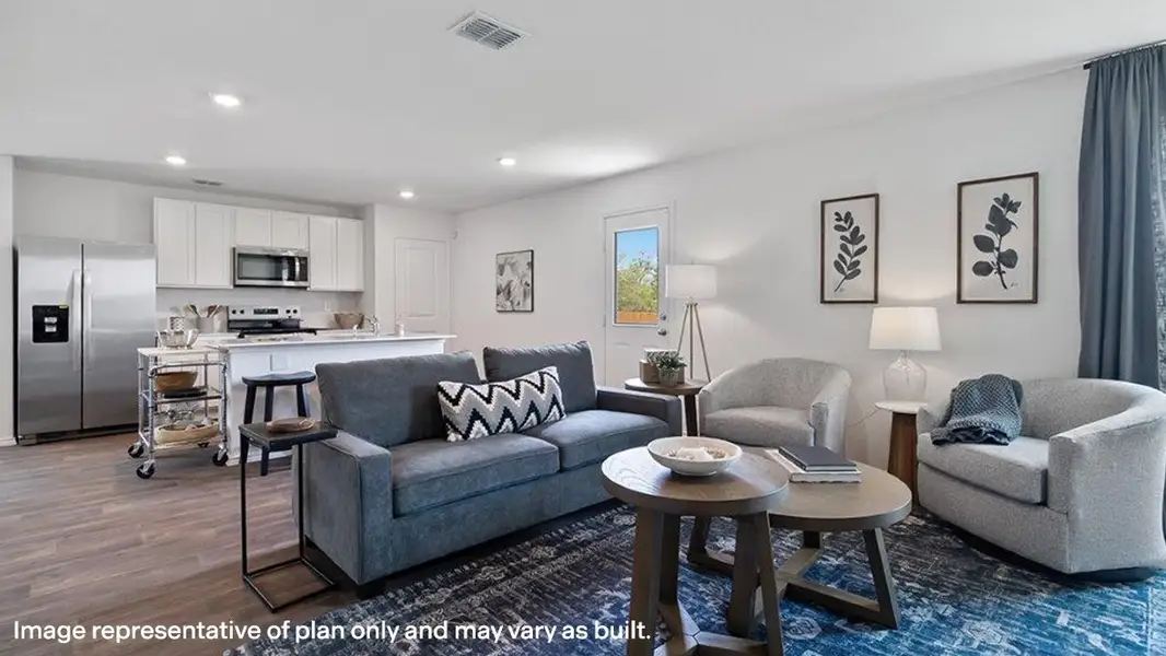 Representative furnished interior of a home built from the The Franklin by D.R. Horton in Avenida, Converse (Image 6).