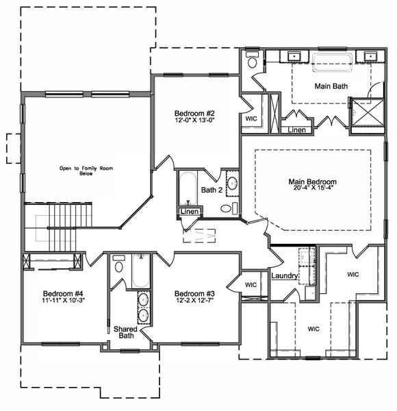 2D floor plan layout of this home in Ardley, Mint Hill, NC (Image 4).