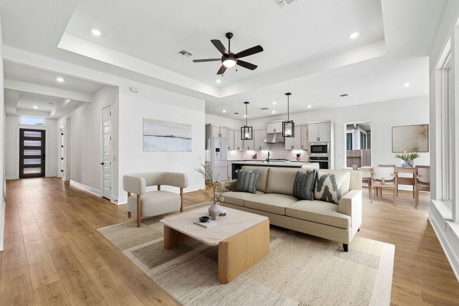 Furnished interior view inside a new home in Santa Rita Ranch, Liberty Hill (Image 10).