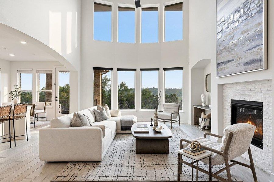 Furnished interior view inside a new home in Sweetwater - 60', Austin (Image 27).