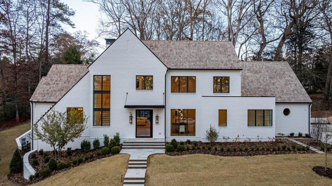 Front exterior of a new home in , Atlanta, GA, highlighting curb appeal (Image 1). Front exterior of a new home in , Atlanta, GA, highlighting curb appeal (Image 1).